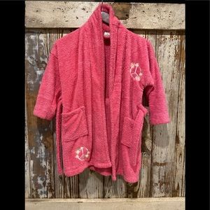 Girls pink bath robe